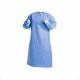 Economical SMS Nonwoven Disposable Plastic Gowns With Knitted Collar And Velcro