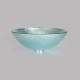 Round Silver Tempered Glass Sink Bathroom Countertop Wash Basin