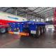 3 Axles Flat Truck Semi Trailers 80 Tons Flatbed Trailer Container
