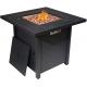 50,000 BTU 28'' Square Fire Pit Table Outdoor Propane Brazier With Lid