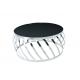 Luxury Bird Nest Modern Round Coffee and End Tables with Black High Gloss Top