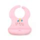 Pink Animal Silicone Baby Bibs Lightweight For 6 - 36 Months Unisex Babies