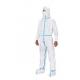 Microporous Disposable Isolation Gowns Anti Static Chemical Protective Coveralls