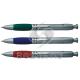 Exquisite design nice plastic green Retractable Ball Pen / Ballpoint Pens MT3002