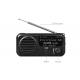 DSP strong receiver rechargeable fm radio solar hand crank dynamo 3 bands radio