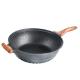 Grey 32cm Frying Pan Flat Round Non Stick Pan Micro Pressure 6.62kg