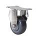 Stainless 3 80kg Rigid PU Caster S5403-75 with Plastic Bearing Diameter 100mm