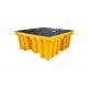 Yellow Base IBC Pallet With Drain Plug Durable Reliable Bulk Storage Solution