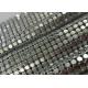 Sparkling Decorative Aluminum Sequin Metallic Mesh Fabric Flat Shape Matted / Shining Surface