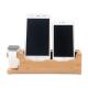 Natural Bamboo Wood Charge Station Charging Dock Cradle Stand Holders For i Watch iPhone