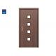 Swing Security Black Walnut Wood Fire Rated Glass Doors