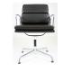 Low Back 4 Legs Soft Pad Office Chair , Aluminum Swivel Chair Without Wheels