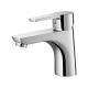 Chrome Finish Zinc Handle Wash Basin Faucet Contemporary Water Tap  137mm Height