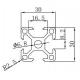 6063 t5 3030 Aluminum Extrusion Profile use for 3D Printer DIY