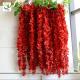 UVG WIS006 Red artificial wisteria hanging wedding flower decoration imported from china
