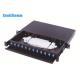 Industrial Fiber Optic Patch Panel , 12 Port Fiber Patch Panel Small Dimension