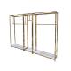 Gold Retail Store Metal Display Fixture Cloth Shop Display Stands Racks Steel