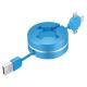 Micro USB TYPE-C iPhone 3 in 1 rounded Retractable Fast Charging USB Data Cable for android and iPhone7 8