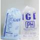 LDPE Drawstring Plastic Ice Bags Transparent Custom Printed Recycle