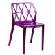 wholesale clear purple plastic Alchemia Chair transparent club dining chair furniture