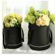 Cylindrical Black Hat Box Bouquet Customized With Lid And Handle