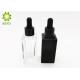 Glass Essential Oil Dropper Bottles , Square Shape 1 OZ Cosmetic Containers