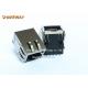 10 / 100 Base - T Magnetic RJ45 Jack Pcb Mounting Stacked 8P8C Right Angle