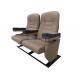 Cup Holder Movie Theater Chairs , Public Theater Seats Flame Retardant Fabric