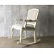 European Style Wooden Leisure Chair , White High Back Velvet Chair dining