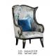 Villa house luxury furniture of Leisure sofa chairs in Fabric upholstered by Glossy painting Beech wood frame
