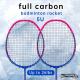 Light Weight Professional Full Carbon Badminton Racket D9100% Carbon Rackets Suitable for Women Men