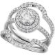 Prong Setting Diamond Engagement Wedding Rings 0.90CT Weight