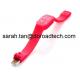Promotional Gift Silicone Wristband USB Flash Drive with LED Indicating Time