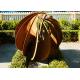 Outdoor Rusty Corten Steel Garden Ball Sculpture