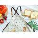 Durable Personalised Cotton Apron With Rivets Fixed Long X Cotton Webbing Belt