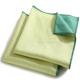 Microfiber Two in One  Cloth Green Color Dope-dyed for Cleaning