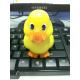Custom cute yello duck style plastic toys with suction