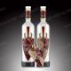 500mL Liquor Vodka Glass Bottles With Shield Shaped Metal Label