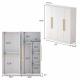 Modern White Wardrobe Cabinet With Door Easy Assemble OEM Accepted
