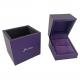 Custom Purple MDF Ornament Packaging Boxes With Sleeve Foil Silver