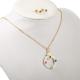 Women Gift Gold Plated Shell Jewelry Set / Classic Stainless Steel Jewelry Necklace