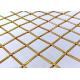 83% Gold Color Architectural Woven Metal Mesh For Stainless Steel Fabrics Cabinet