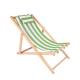 Outdoor Garden Deck Bamboo Relaxing Chair Backrest Adjustable In 4 Positions Canvas Seating Area