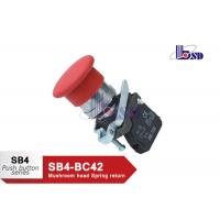 Red Mushroom Head  Push Button Switch SB4 Series As Emergency Signals