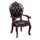 Upholstery Solid Wood Carved Vintage Restaurant Dining Chair