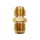 3/8 Inch Flare X 3/8 Inch Flare Brass Tube Fitting Hex Nipple brass
