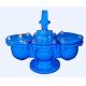 Blue Double Acting Air Release Valve With Ductile Iron Fittings / Chamber