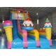 0.55mm PVC Tarpaulin Inflatable Slides Ice Cream Cupcake Cartoon Inflatable Dry Slide High Slide For Kids And Adults