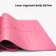 Natural Rubber Yoga Mat, Exercise Mats, Non toxic Rubber for Gym Excercise Mat with Body alignment lines, Color PINK