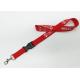 Single Personalized Lanyards , Exhibition Event School Lanyard With Bulldog Clip 